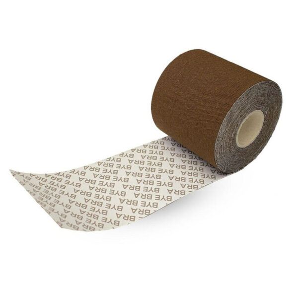 BYE-BRA - BODY TAPE 5 M X 6,5 CM + 3 PARES DE CAPAS DE BICO MARROM - Image 2