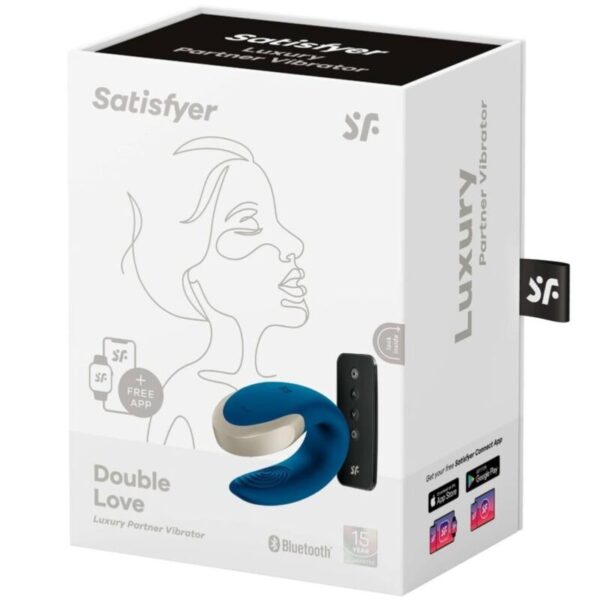 SATISFYER - VIBRADOR DOUBLE LOVE LUXURY PARTNER AZUL - Image 5