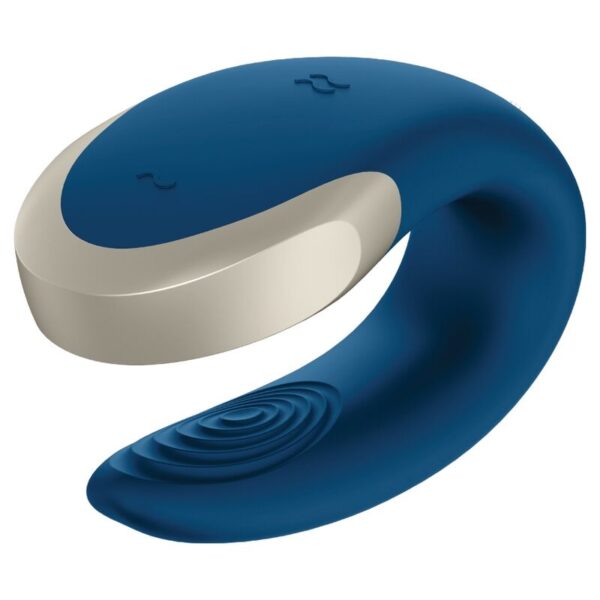 SATISFYER - VIBRADOR DOUBLE LOVE LUXURY PARTNER AZUL - Image 2
