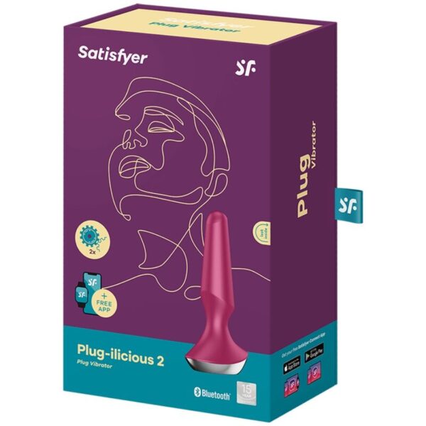 SATISFYER - VIBRADOR PLUG ILICIOUS 2 PLUG BERRY - Image 5