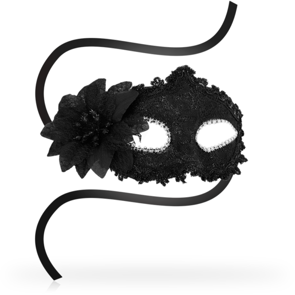 OHMAMA - MSCARAS ANTIZAZ FLOR LATERAL ESTILO VENEZIANO - PRETO - Image 2