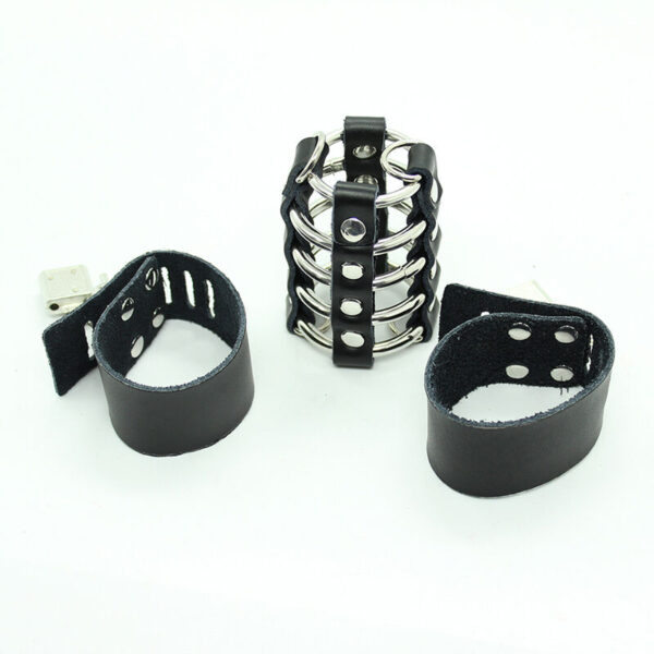 OHMAMA FETISH - GAIOLA PARA PÊNIS COM ANÉIS DE METAL E ALAS DE COURO - Image 5