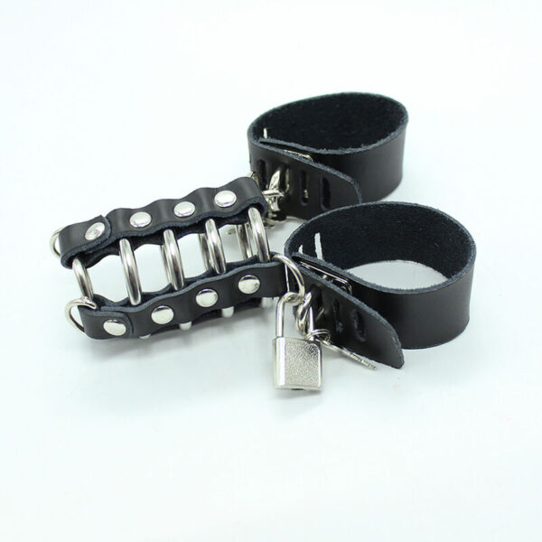 OHMAMA FETISH - GAIOLA PARA PÊNIS COM ANÉIS DE METAL E ALAS DE COURO - Image 3