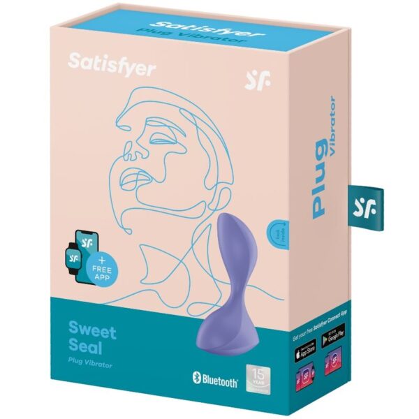 SATISFYER - PLUGUE VIBRATÓRIO SWEET SEAL APP VIOLETA - Image 4