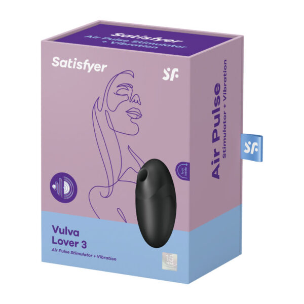 SATISFYER - VULVA LOVER 3 ESTIMULADOR Y VIBRADOR NEGRO - Image 4