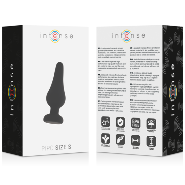 INTENSE - PLUG ANAL PIPO S SILICONE PRETO 9,8 CM - Image 5