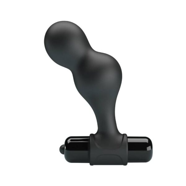 MR PLAY - PLUG ANAL VIBRADOR DE SILICONE PRETO - Image 3
