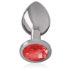 INTENSE - PLUG ANAL DE METAL DE ALUMÍNIO COM CRISTAL VERMELHO TAMANHO S - Image 3