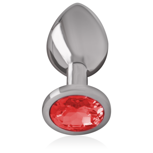 INTENSE - PLUG ANAL DE METAL DE ALUMÍNIO COM CRISTAL VERMELHO TAMANHO S - Image 3