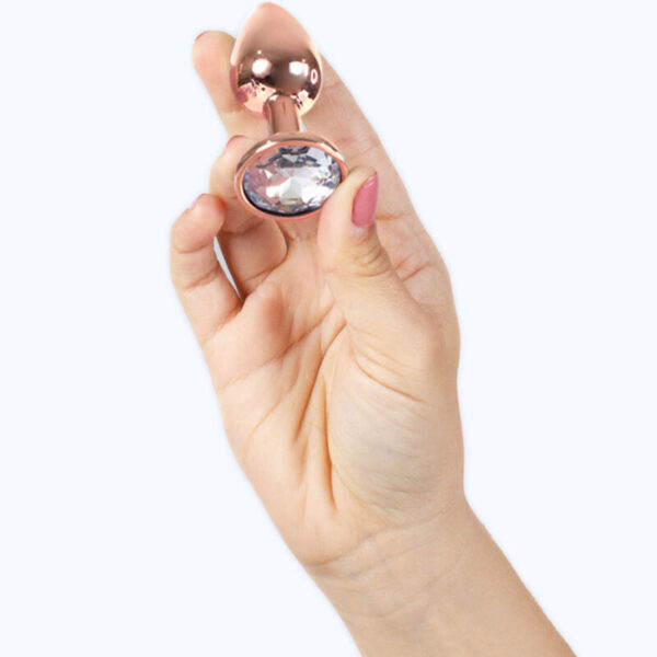 SECRETPLAY - PLUG ANAL DE METAL OURO ROSA TAMANHO PEQUENO 7 CM - Image 3