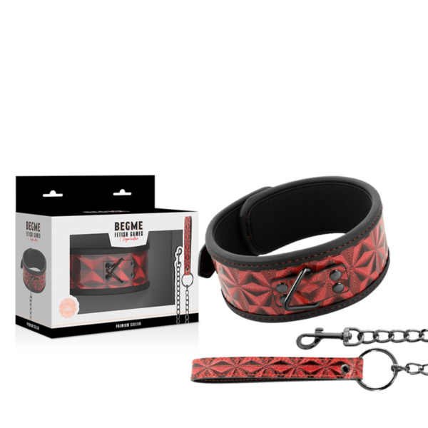 BEGME - COLAR DE COURO VEGANO PREMIUM RED EDITION COM FORRO DE NEOPRENE - Image 2