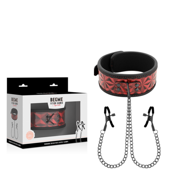 BEGME - COLAR EDIO VERMELHA COM BRAADEIRAS COM FORRO DE NEOPRENE - Image 2