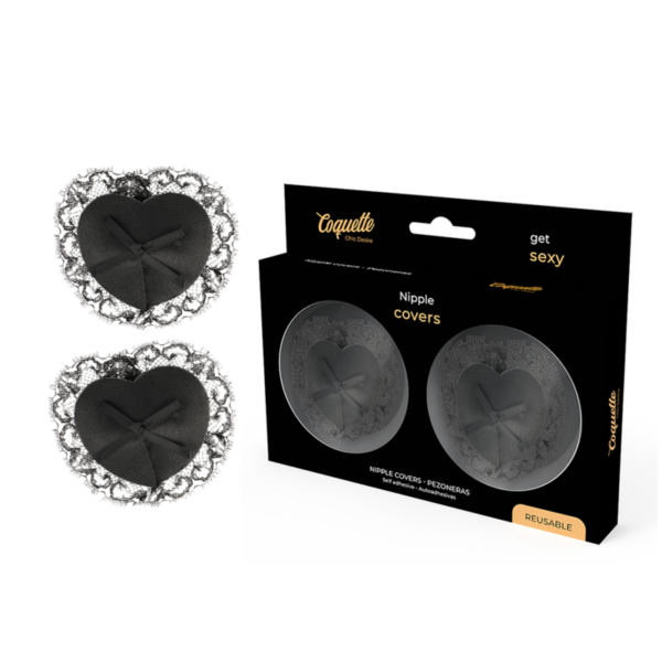 COQUETTE CHIC DESIRE - CAPAS DE BICOS DE RENDA PRETA - Image 2