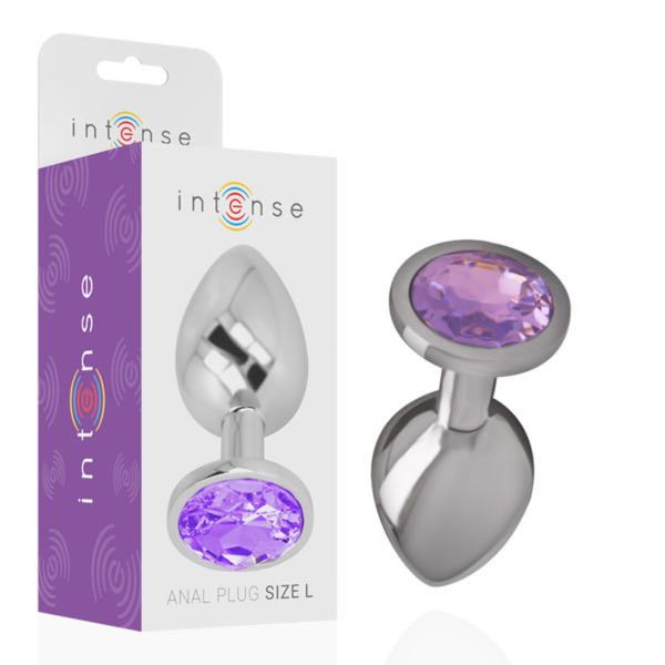 INTENSE - PLUG ANAL DE METAL DE ALUMÍNIO COM CRISTAL VIOLETA TAMANHO S - Image 2