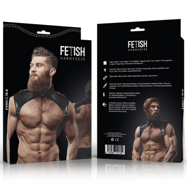 FETISH SUBMISSIVE ATTITUDE - ARNÊS DE PESCOO DE COURO ECO AJUSTVEL BRIGADA MASCULINA - Image 4