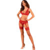 OBSESSIVE - LACELOVE SET TRES PIEZAS ROJO XS/S - Image 3