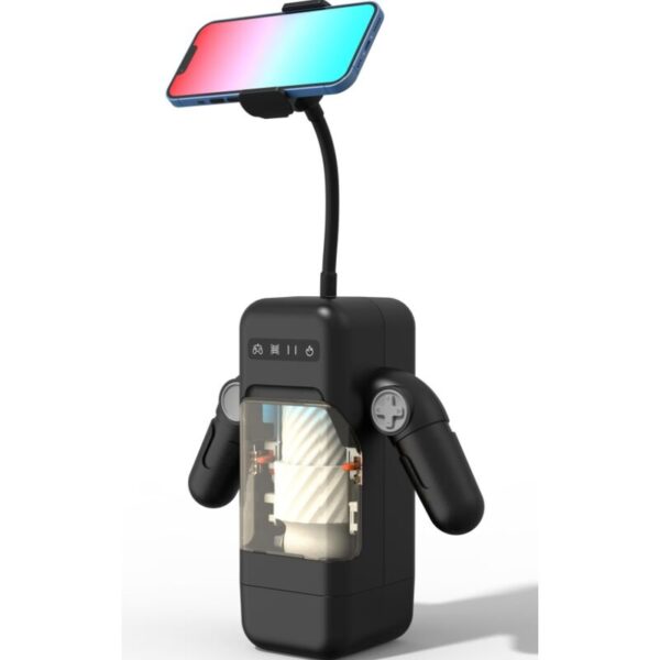 GAME CUP - MASTURBADOR DE VIBRAÇÃO DE IMPULSO COM FUNÇÃO DE AQUECIMENTO E SUPORTE MÓVEL - PRETO - Image 3