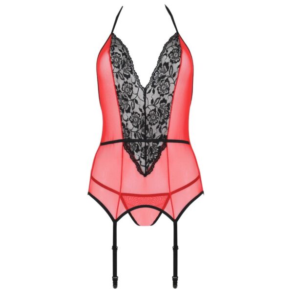 PASSION - PEONIA CORSET LINHA ERÓTICA VERMELHO S/M - Image 4