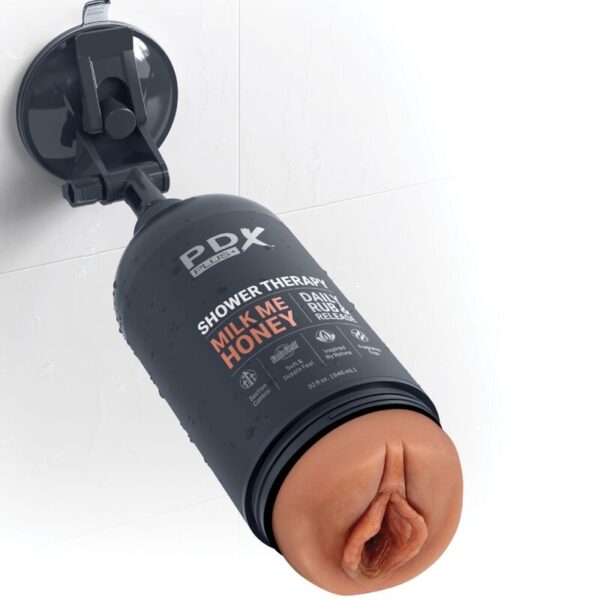 PDX PLUS - STROKER MASTURBADOR DISCRETO DESIGN DE GARRAFA MILK ME HONEY CANDY SHAMPOO - Image 2