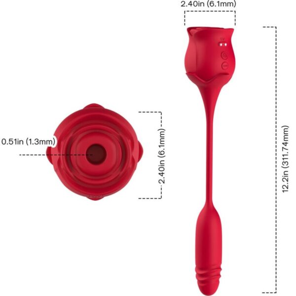 ARMONY - ROSEKNIGTH LAMINDO CLITOR VIBRANTE E VIBRADOR VERMELHO - Image 4