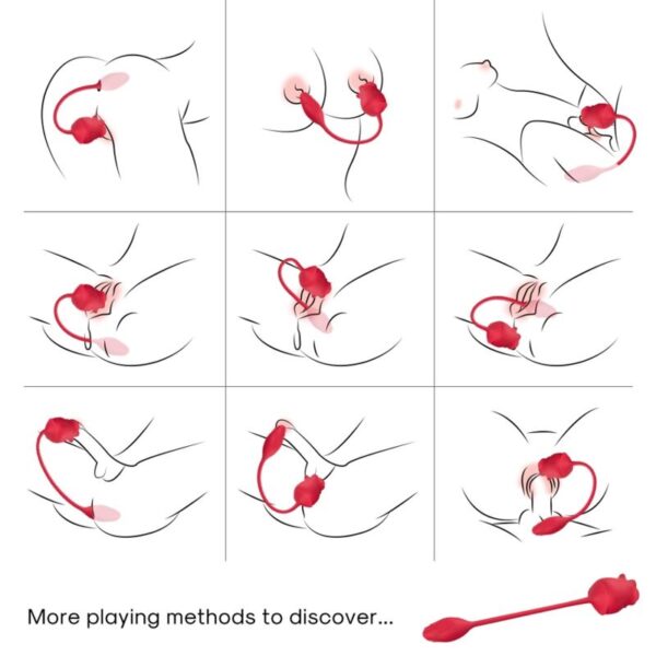ARMONY - ESTIMULADOR E VIBRADOR ROSA COLA VERMELHO - Image 2