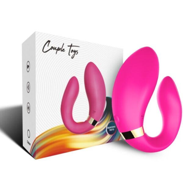 ARMONY - VIBRADOR CRESCENTE PARA CASAIS CONTROLE REMOTO FÚCSIA - Image 4