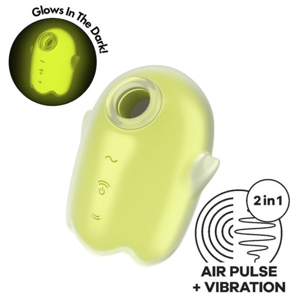 SATISFYER - GLOWING GHOST AIR PULSE  VIBRADOR AMARILLO - Image 4
