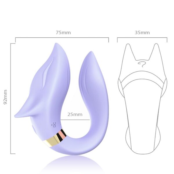 ARMONY - VIBRADOR FOX PARA CASAIS COM CONTROLE REMOTO ROXO - Image 3