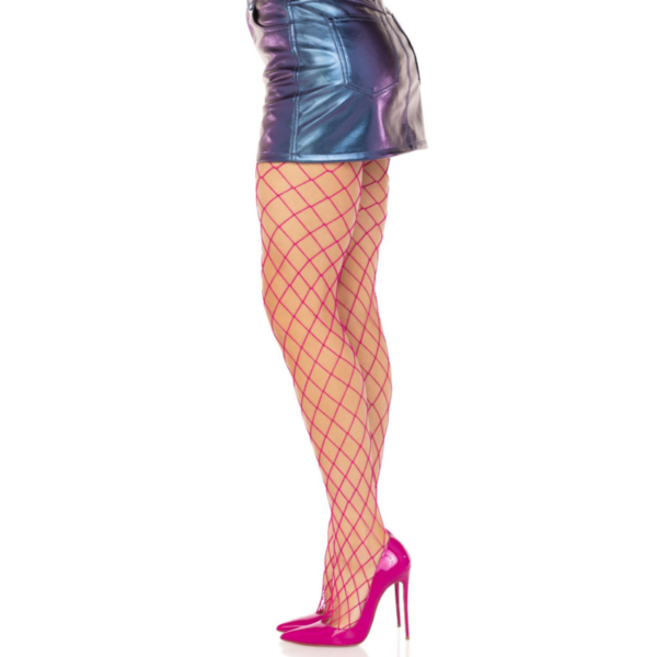 LEG AVENUE - MEIA-CALA DIAMOND FISHNNET ROSA - Image 3