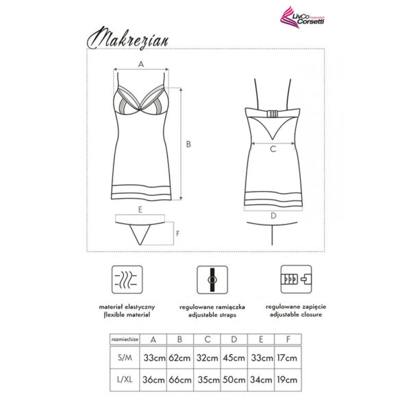 LIVCO CORSETTI FASHION - MAKREZIAN LC 90545 CAMISA + CALCINHA PRETA - Image 5