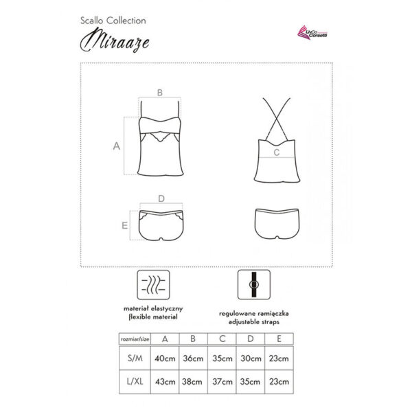LIVCO CORSETTI FASHION - MIRAAZE LC 90567 CAMISA + CALÕES PRETOS - Image 4