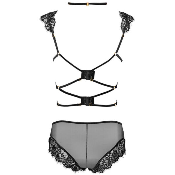 LIVCO CORSETTI FASHION - PALMENOM LC 90614 SUJETADOR + PANTY NEGRO - Image 4