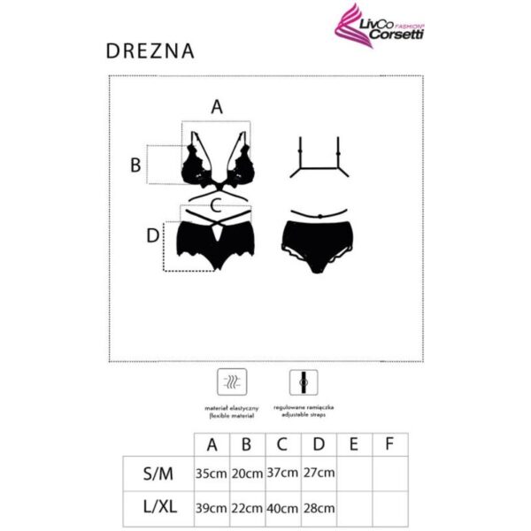 LIVCO CORSETTI FASHION - DREZNA LC 90733 SUJETADOR + PANTY NEGRO - Image 5