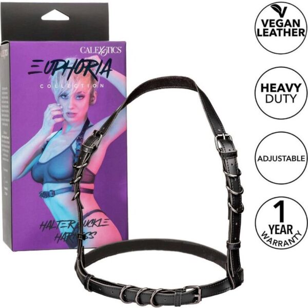 CALEXOTICS - EUPHORIA ARNÊS DE FIVELA HALTER PRETO - Image 2