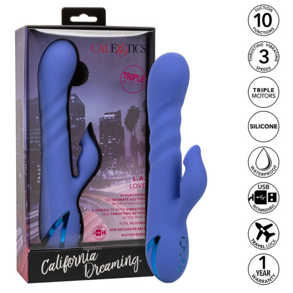 CALEXOTICS - LA LOVE VIBRADOR  SUCKER BLUE POR CALIFORNIA DREAMING - Image 2