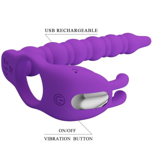 PRETTY LOVE - BLACKNEY ANÉIS PARA PÊNIS COM PLUG VIBRADOR - Image 5