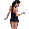 CHILIROSE - CR 3859 BABYDOLL  TANGA NEGRO/AZUL S/M - Image 3