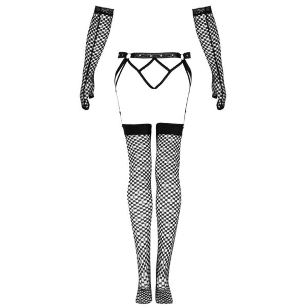 LIVCO CORSETTI FASHION - NEMALIA SET LIGUERO + MEDIAS + GUANTES NEGRO - Image 5