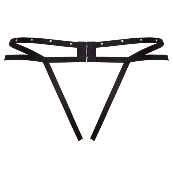 LIVCO CORSETTI FASHION - NOMADE TANGA CROTCHLESS NEGRO - Image 4