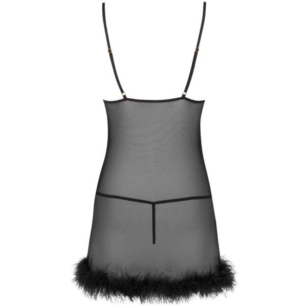 LIVCO CORSETTI FASHION - ZERUNAM SET BABYDOLL + TANGA NEGRO - Image 4