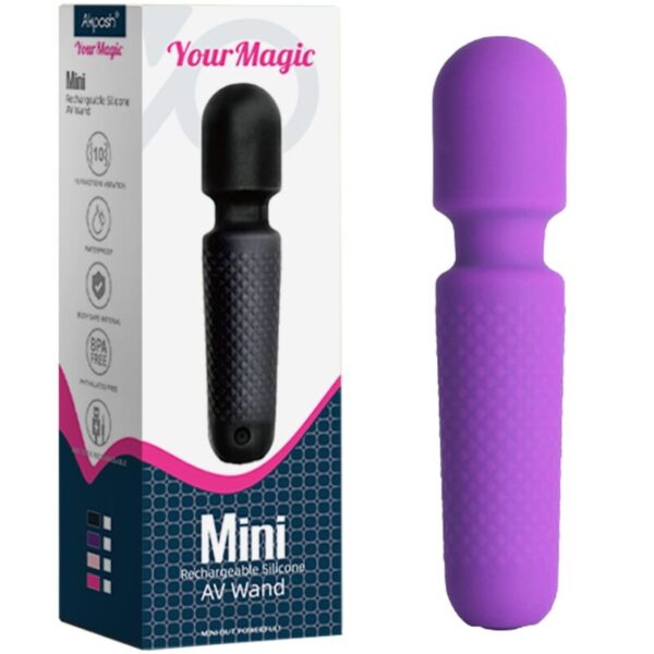 ARMONY - YOUR MAGIC MASSAGER E VIBRADOR RECARREGÁVEL 10 VIBRAÇÕES VARINHA PONTOS ROXO - Image 5