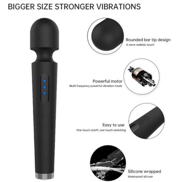 ARMONY - X POWER GRANDE MASSAGER E VIBRADOR 7 VIBRAÇÕES PRETO - Image 4