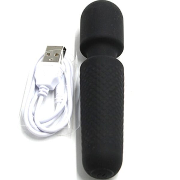 ARMONY - YOUR MAGIC MASSAGER E VIBRADOR RECARREGÁVEL 10 VIBRAÇÕES WAND DOTS PRETO - Image 4