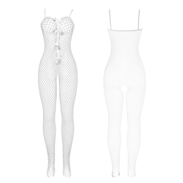 SUBBLIME - 951740 BODYSTOCKING BRANCO REDE DE ARRASTO SEM FUNDO COM LAOS TAMANHO ÚNICO - Image 4