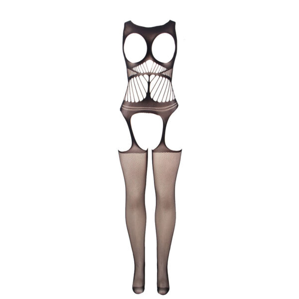 SUBBLIME - 951900 BODYSTOCKING SEM FUNDO DE REDE COM COPA E OMBROS ABERTOS PRETO TAMANHO ÚNICO - Image 3