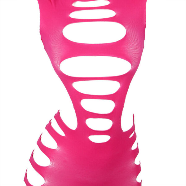 SUBBLIME - 952273 VESTIDO MANGA LONGA COM REDE ELSTICA ROSA TAMANHO ÚNICO - Image 4