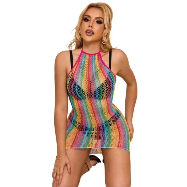 SUBBLIME - 952341 VESTIDO RAINBOW FISHNET TAMANHO ÚNICO - Image 3
