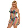 SUBBLIME - 952365 RAINBOW BARE SHOULDER FISHNET VESTIDO TAMANHO ÚNICO - Image 5