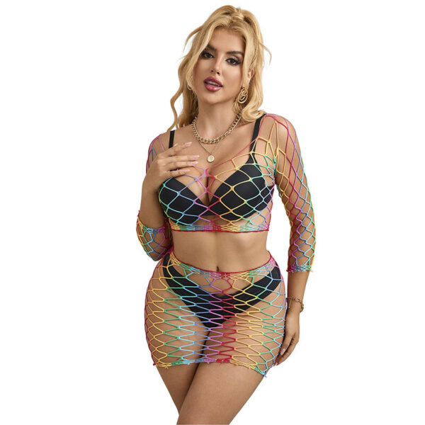 SUBBLIME - 952440 2 PEAS FISHNET CONJUNTO MANGA COMPRIDA ARCO-ÍRIS TAMANHO ÚNICO - Image 5