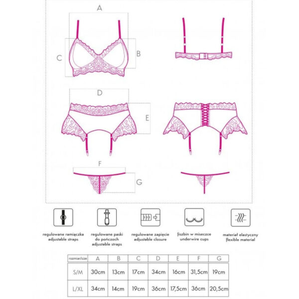 LIVCO CORSETTI FASHION - NAHIR LC 20214 SUJETADOR + PANTY + LIGUERO S/M - Image 4